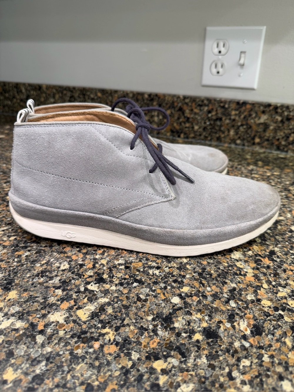 Men's Ugg size 10 Grey Suede Chukka Sneakers with Lace-Up